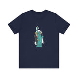 Trump Biden Statue Of Liberty - Menage A Trois - Men's T-Shirt