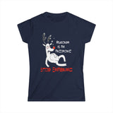 Rudolph Is An Alcoholic - Stop Enabling - Women's T-Shirt