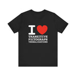 I Heart Transitive Pictograph Verbalizations - Men's T-Shirt