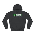 Checked My Privilege. Yup It's Awesome! - Hoodie