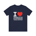I Heart Transitive Pictograph Verbalizations - Men's T-Shirt