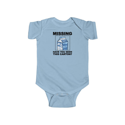 Missing - Have You Seen This Carton? - Onesie