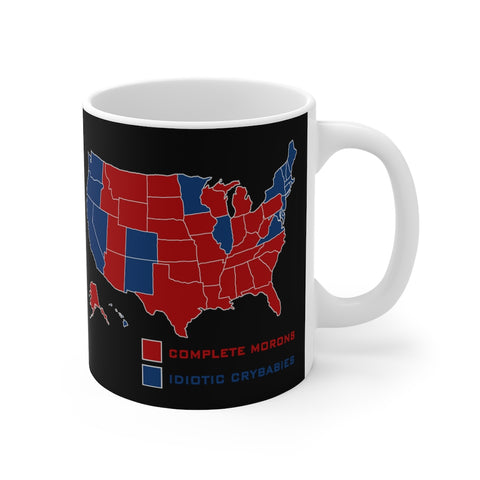 Complete Morons (Red States) - Idiotic Crybabies (Blue States) 2016 - Mug