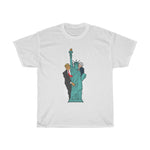 Trump Biden Statue Of Liberty - Menage A Trois - Guys Tee